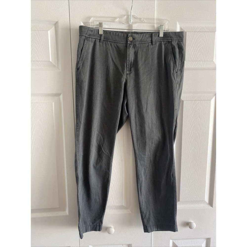 J.Crew Martie Chino Pants Womens Size 12 Gray Straight Leg Cotton